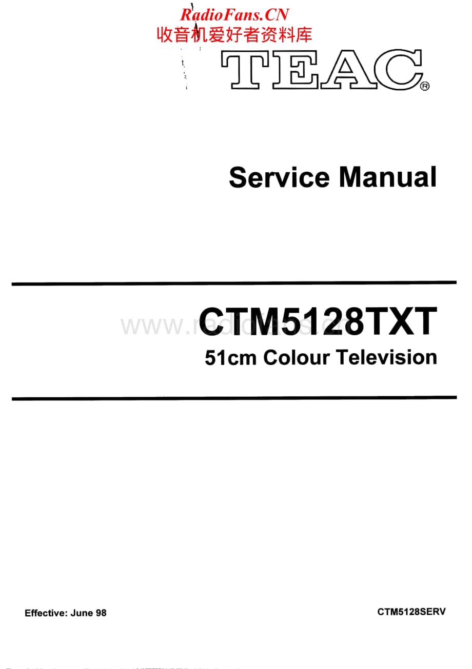 Teac-CT-M5128-TXT-Service-Manual电路原理图.pdf_第1页