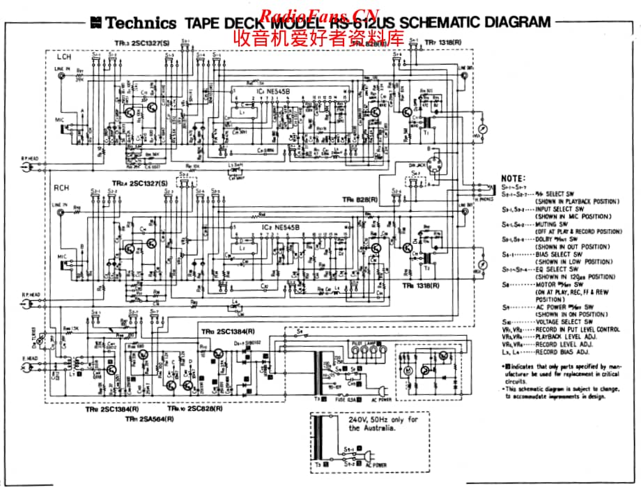Technics-RS-612-US-Schematics电路原理图.pdf_第1页