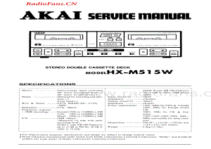 Akai-HXA515W-tape-sm维修电路图 手册.pdf