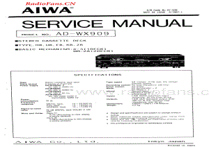 Aiwa-ADWX909-tape-sm维修电路图 手册.pdf