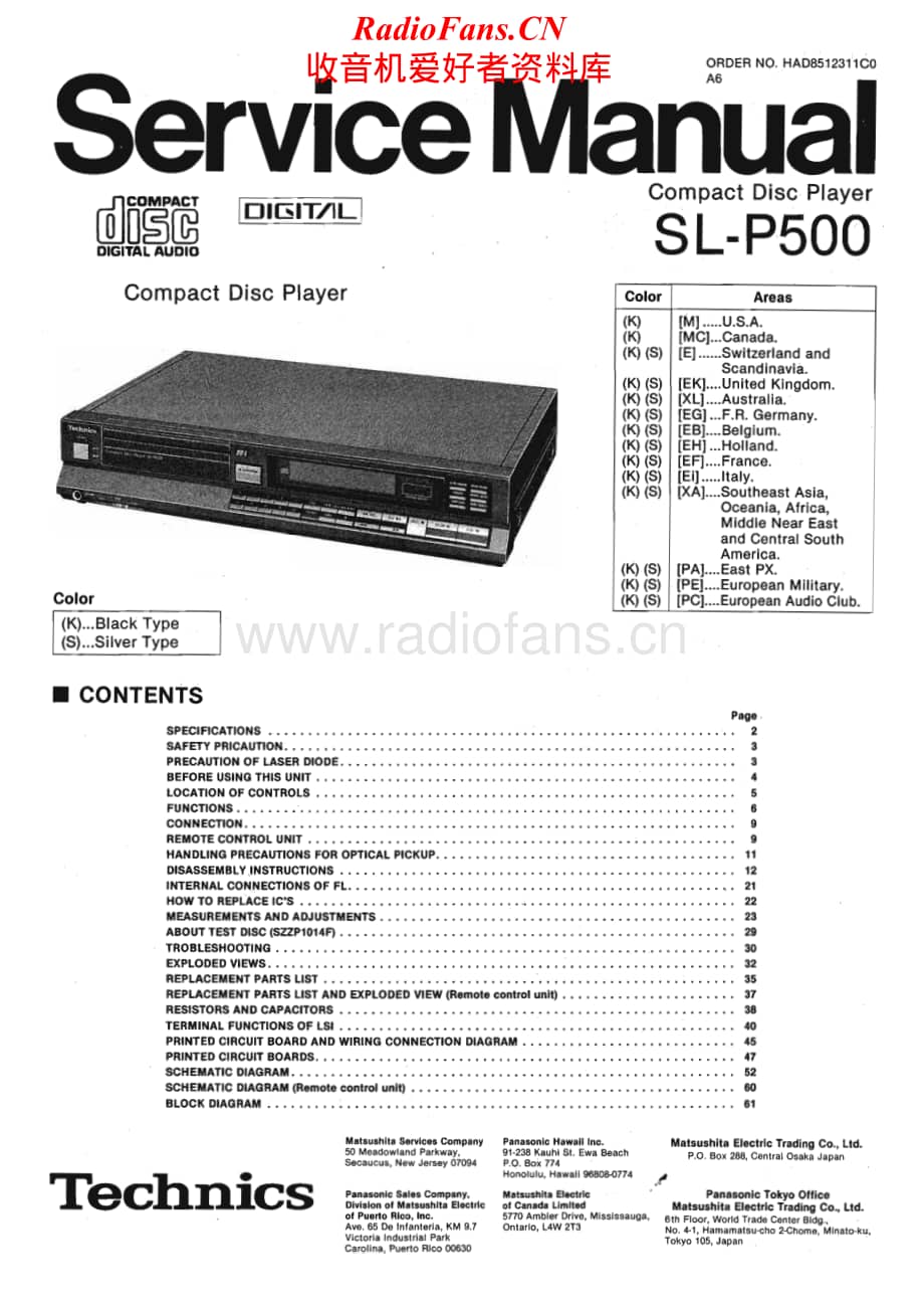 Technics-SLP-500-Service-Manual电路原理图.pdf_第1页