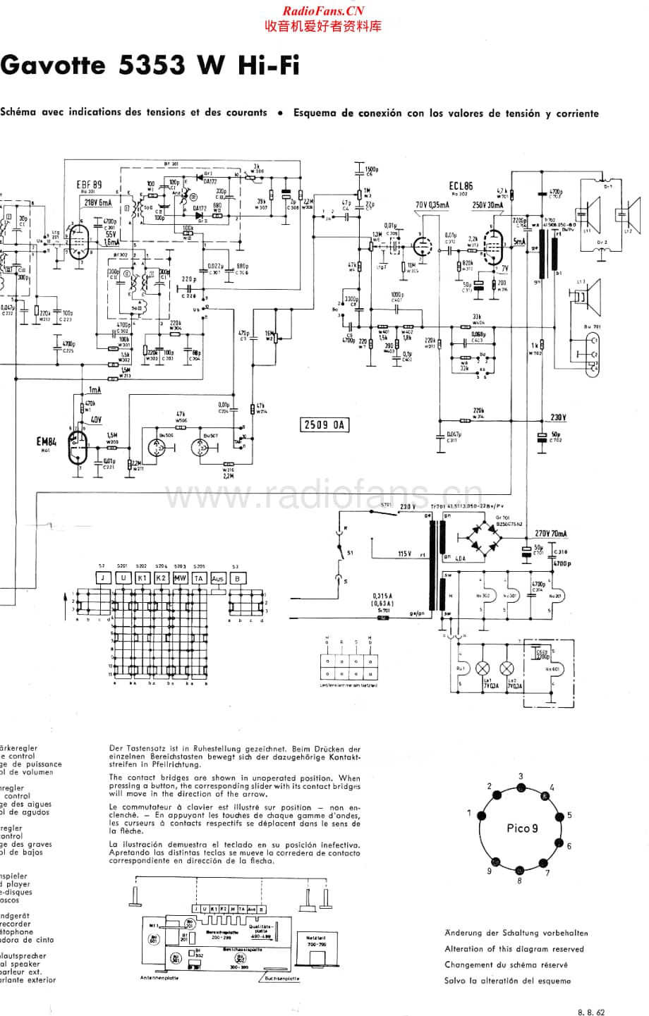 Telefunken-Gavotte-5353-W-Schematic电路原理图.pdf_第1页