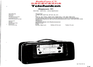 Telefunken-Bajazzo-51-Schematic电路原理图.pdf
