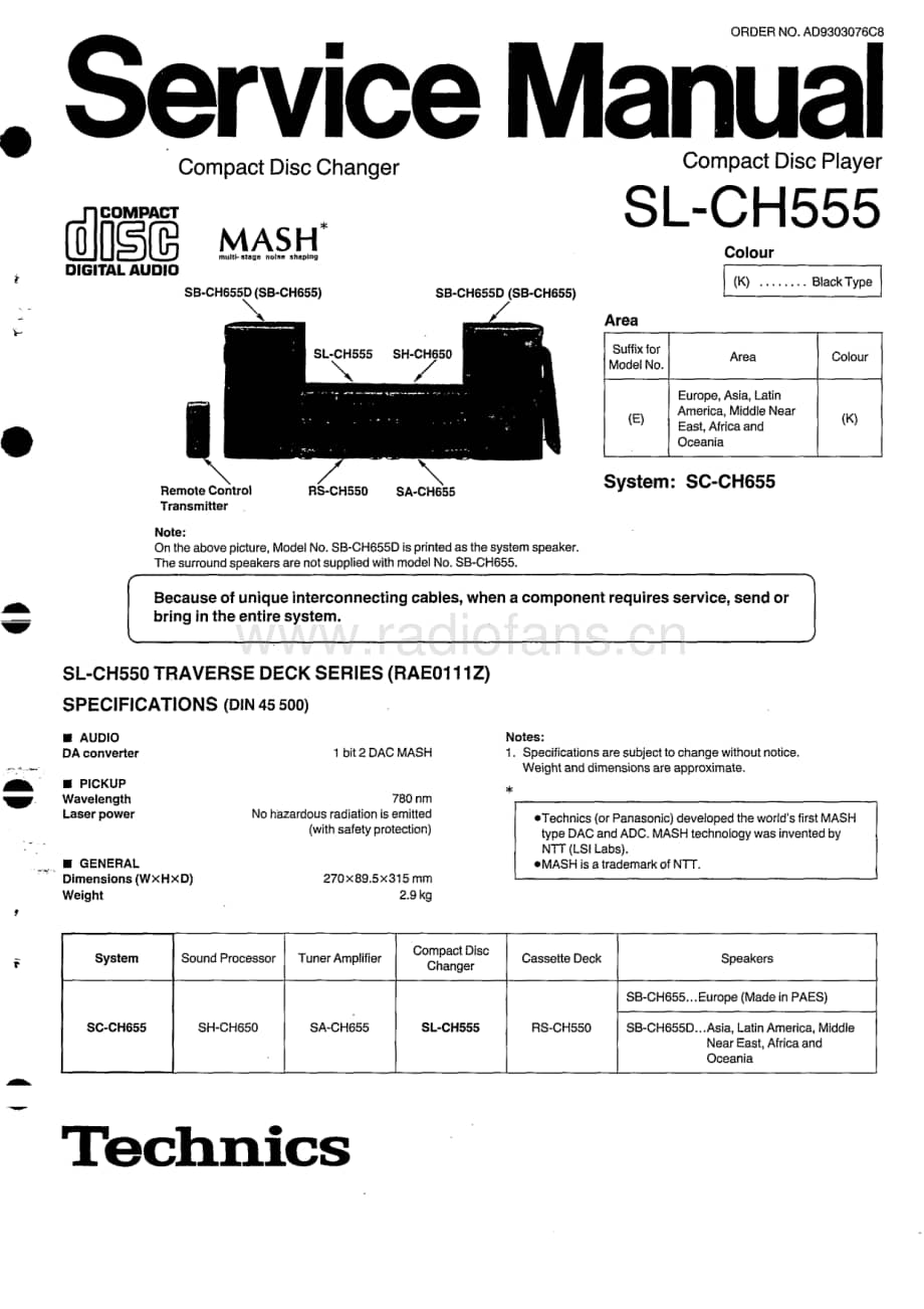 Technics-SECH-555-Service-Manual电路原理图.pdf_第1页