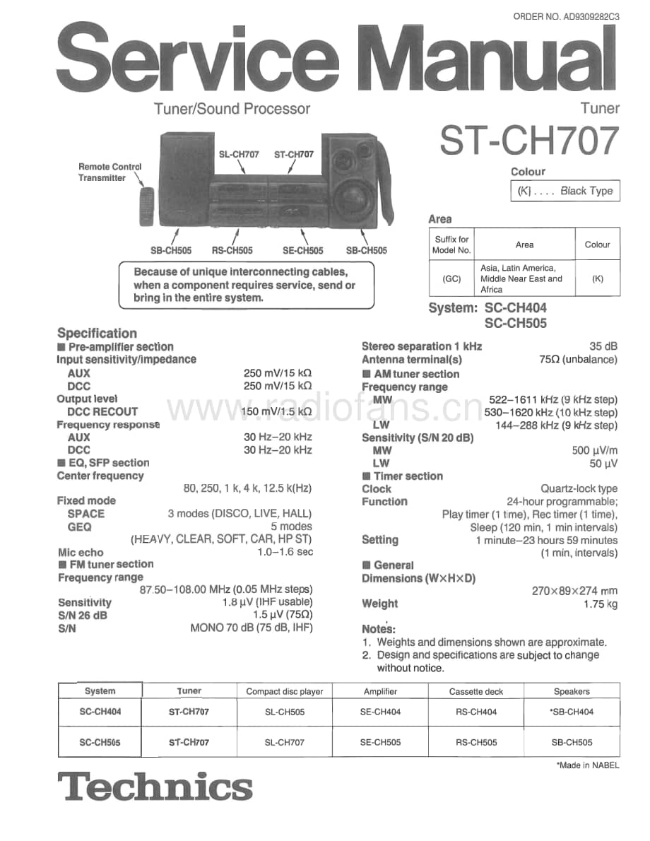 Technics-STCH-707-Service-Manual电路原理图.pdf_第1页