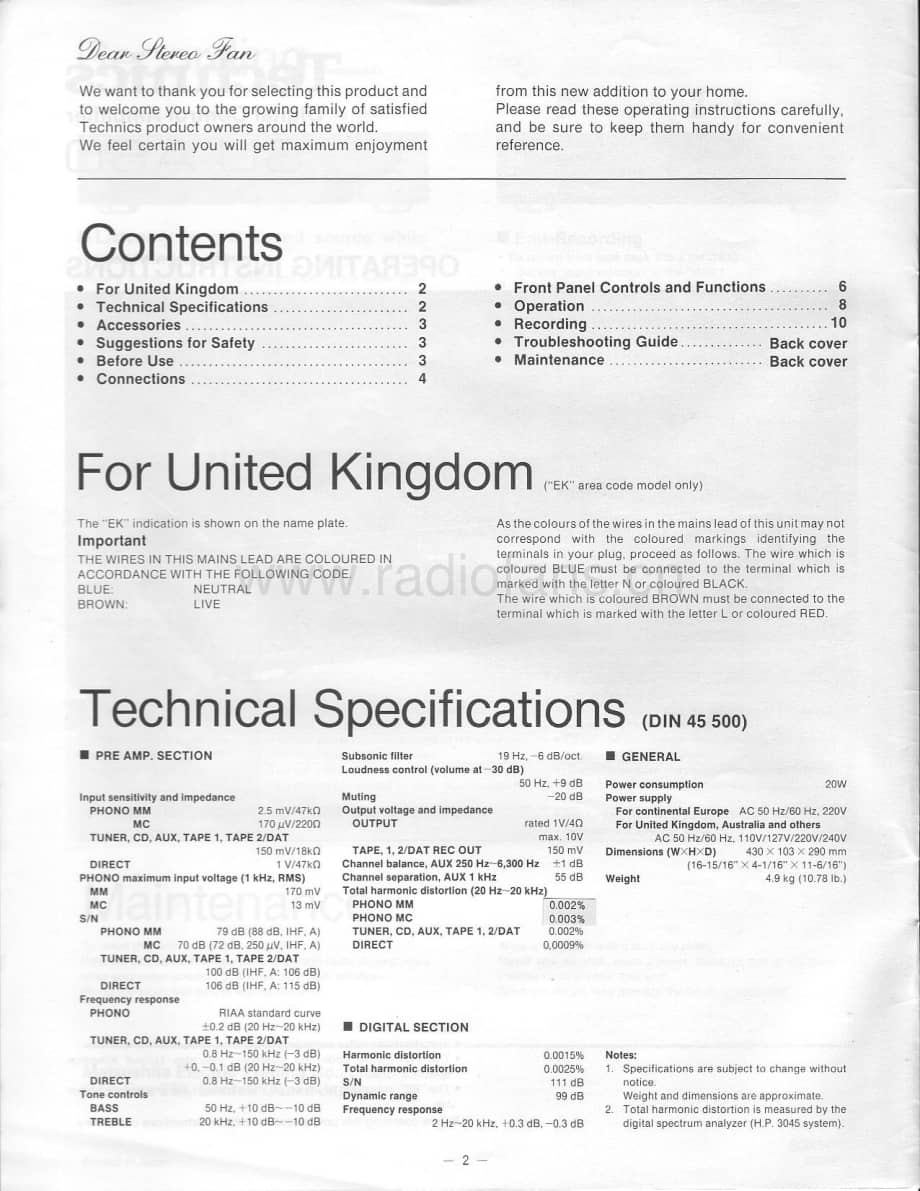 Technics-SUA-60-Service-Manual电路原理图.pdf_第2页