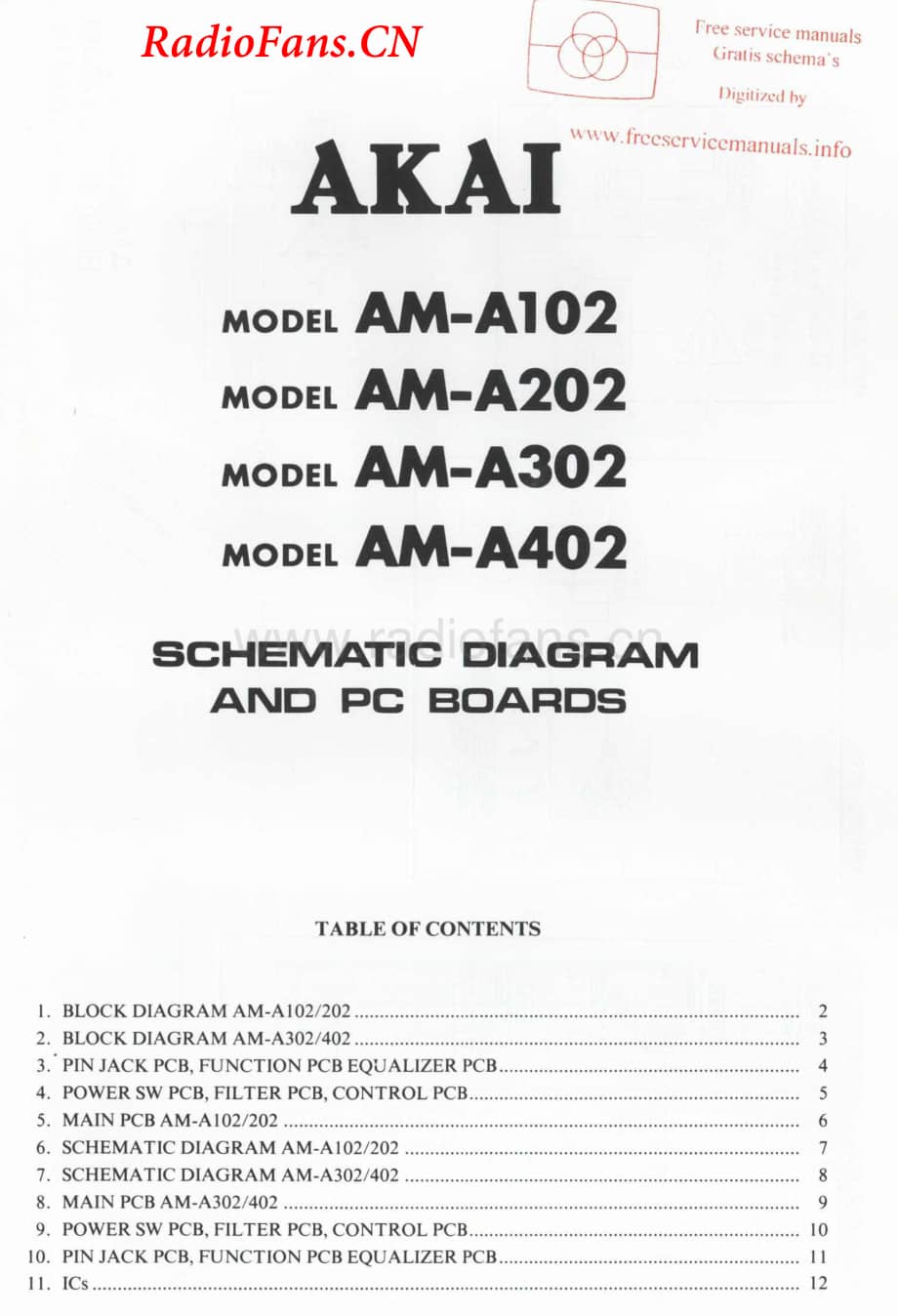 Akai-AMA102-rec-sch维修电路图 手册.pdf_第1页