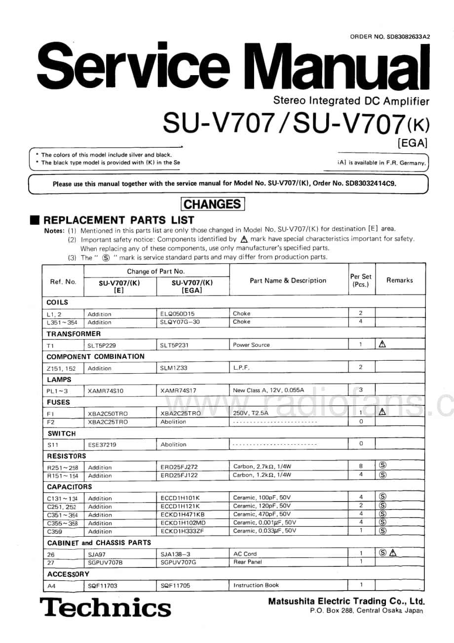 Technics-SUV-707-Service-Manual电路原理图.pdf_第1页