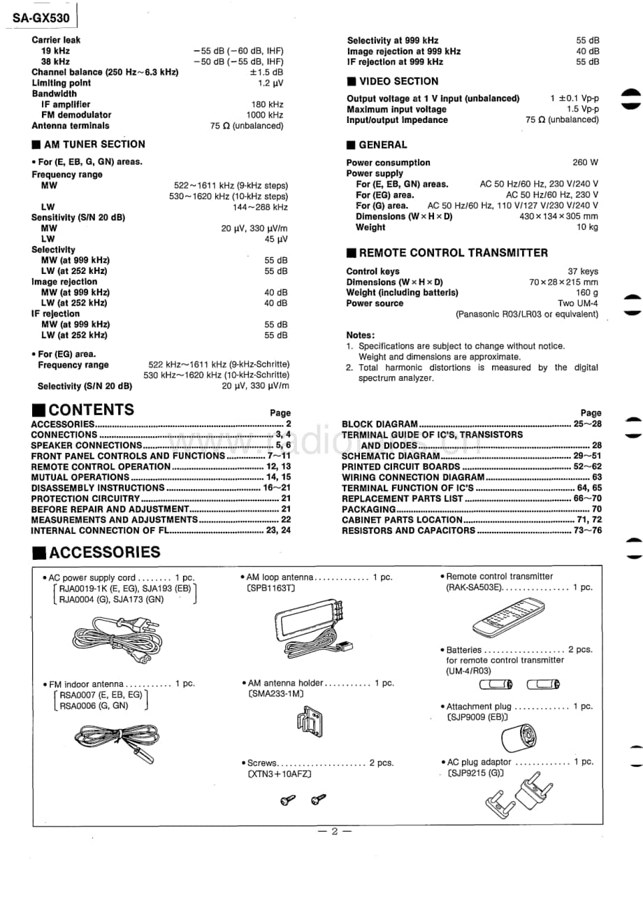 Technics-SAGX-530-Service-Manual电路原理图.pdf_第2页