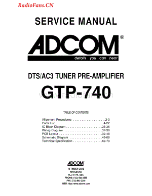 Adcom-GTP740-pre-sm维修电路图 手册.pdf
