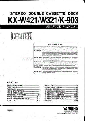 Yamaha-W-321-Service-Manual电路原理图.pdf