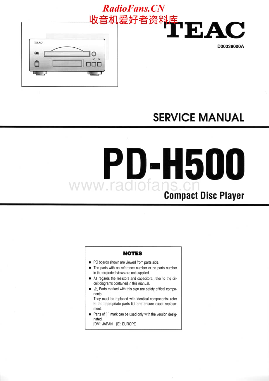 Teac-PD-H500-Service-Manual电路原理图.pdf_第1页