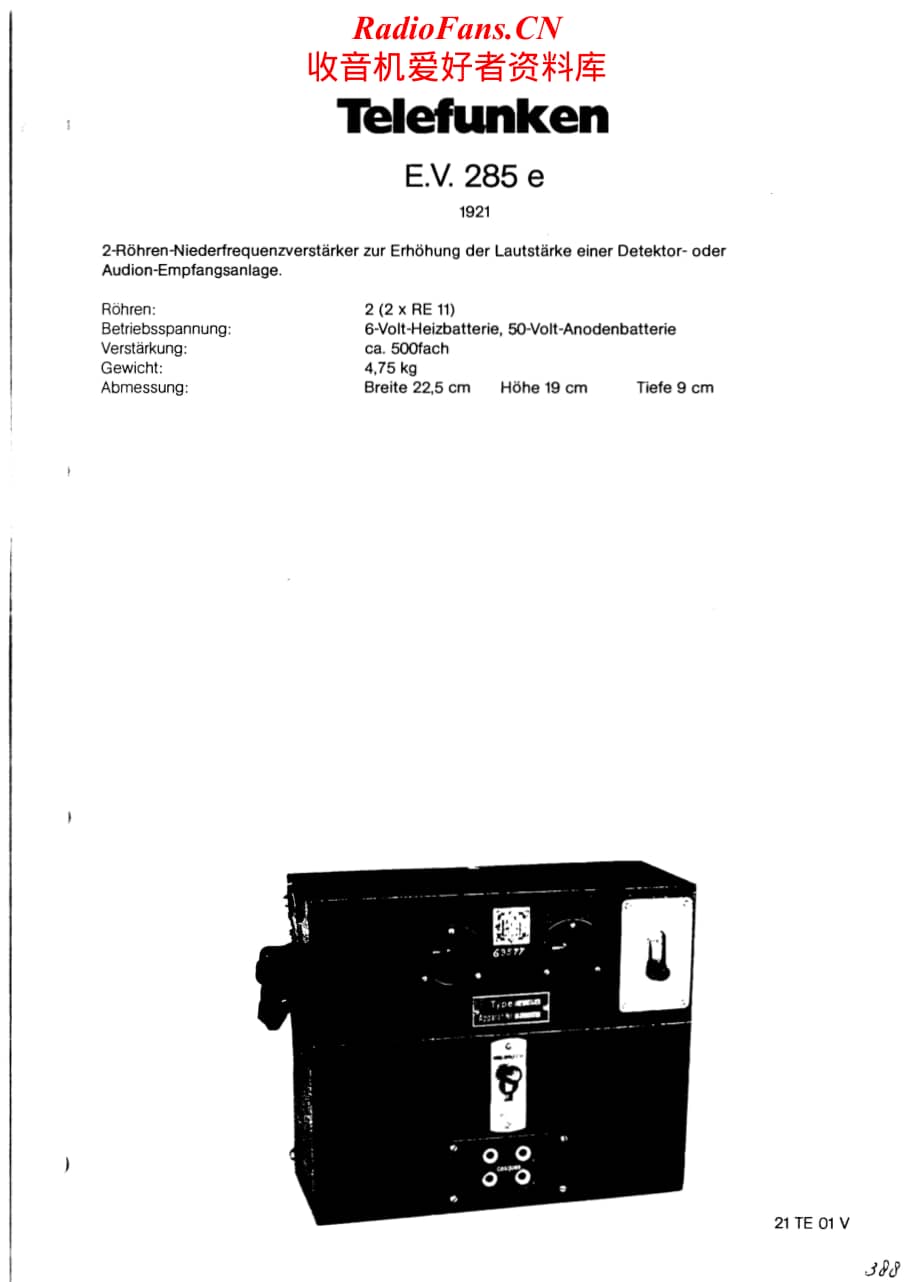 Telefunken-EV-285E-Schematic电路原理图.pdf_第1页