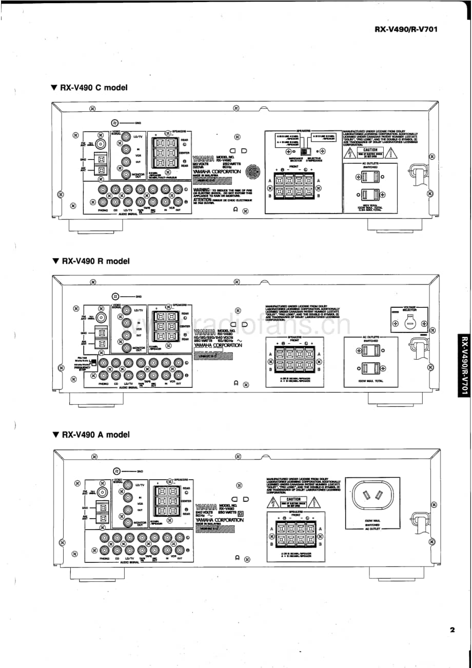 Yamaha-RV-701-Service-Manual电路原理图.pdf_第3页