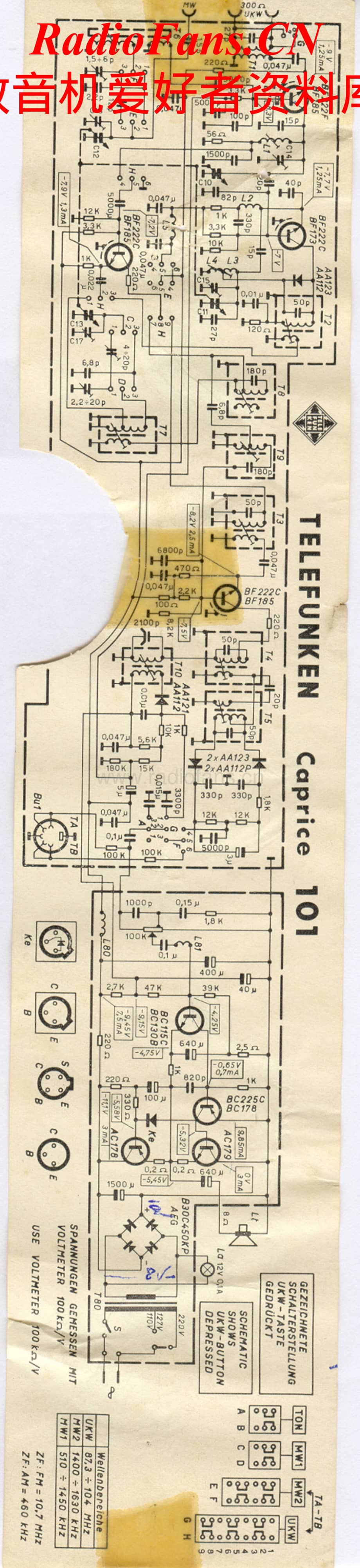 Telefunken-Caprice-101-Schematic电路原理图.pdf_第1页