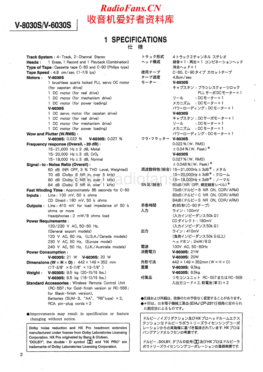 Teac-V-8030S-Service-Manual电路原理图.pdf_第2页