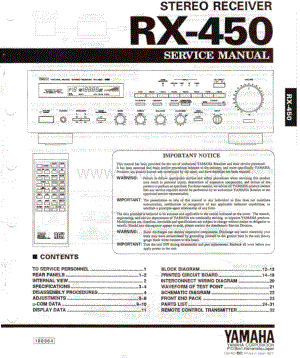 Yamaha-RX-450-Service-Manual电路原理图.pdf