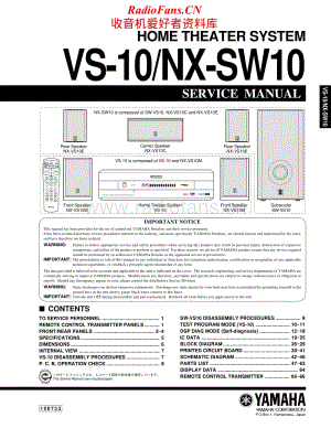 Yamaha-NXSW-10-Service-Manual电路原理图.pdf
