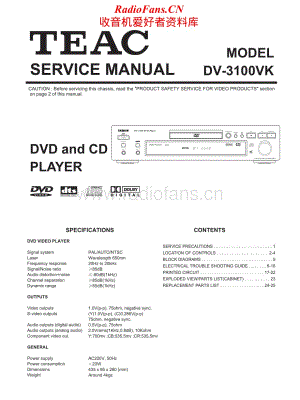 Teac-DV-3100-VK-Service-Manual电路原理图.pdf