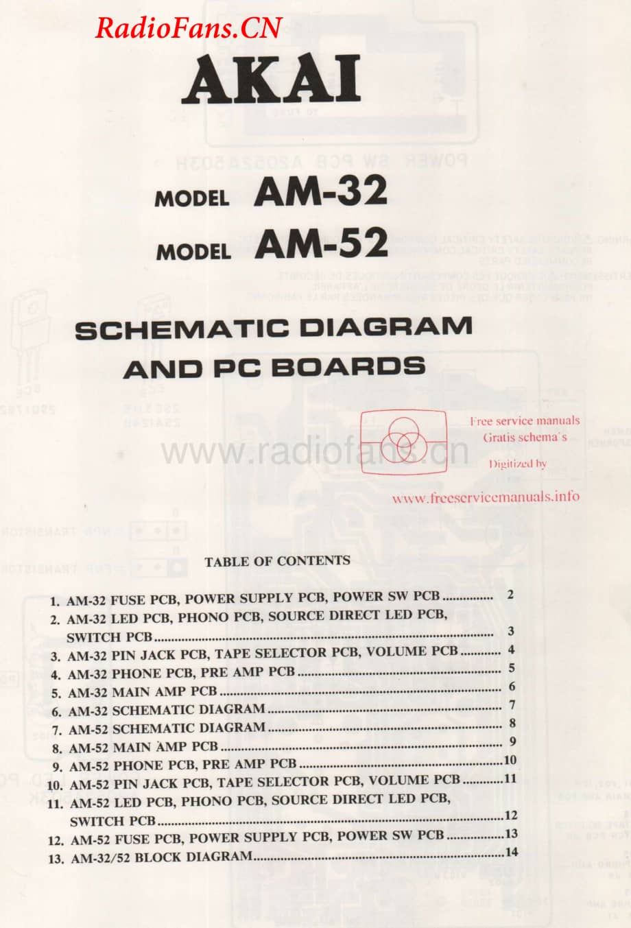 Akai-AM32-rec-sch维修电路图 手册.pdf_第1页