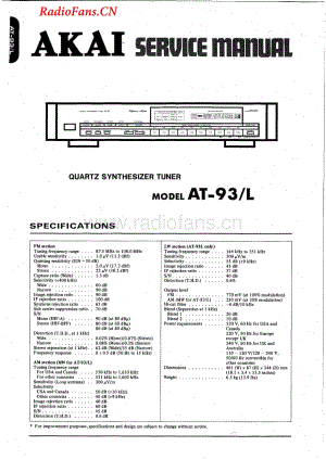 Akai-AT93L-tun-sm维修电路图 手册.pdf
