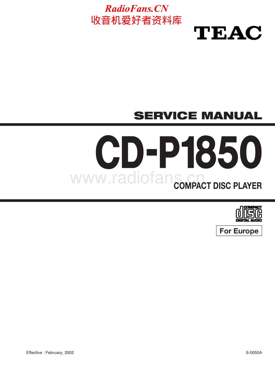 Teac-CDP-1850-Service-Manual电路原理图.pdf_第1页