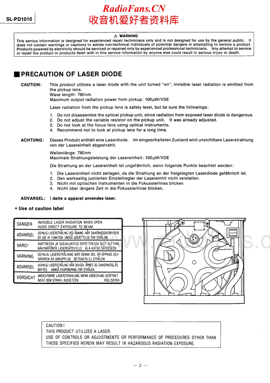 Technics-SLPD-1010-Service-Manual电路原理图.pdf_第2页