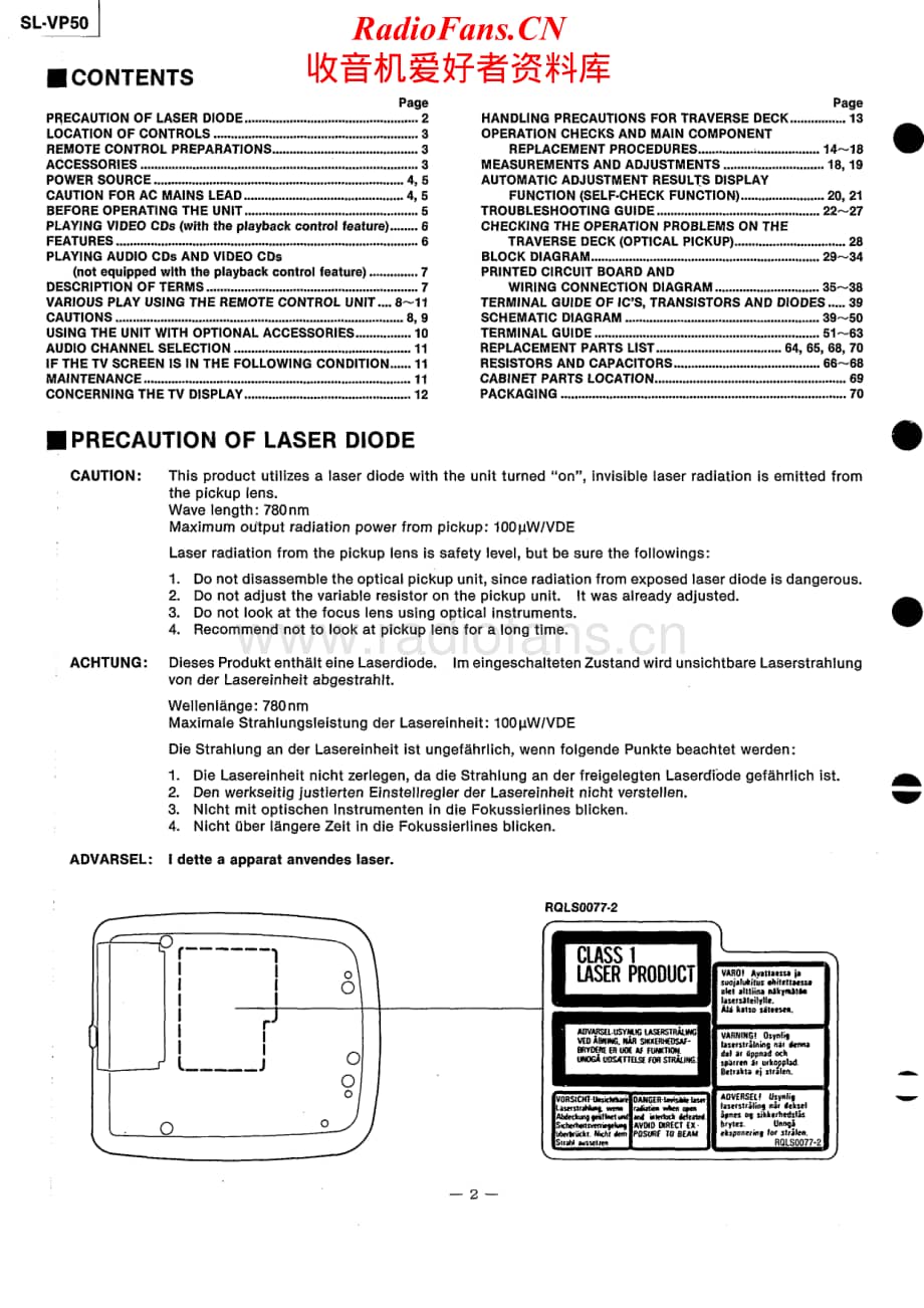 Technics-SLVP-50-Service-Manual电路原理图.pdf_第2页
