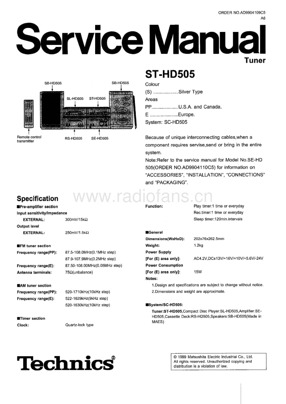 Technics-ST-HD-505-Service-Manual电路原理图.pdf_第1页