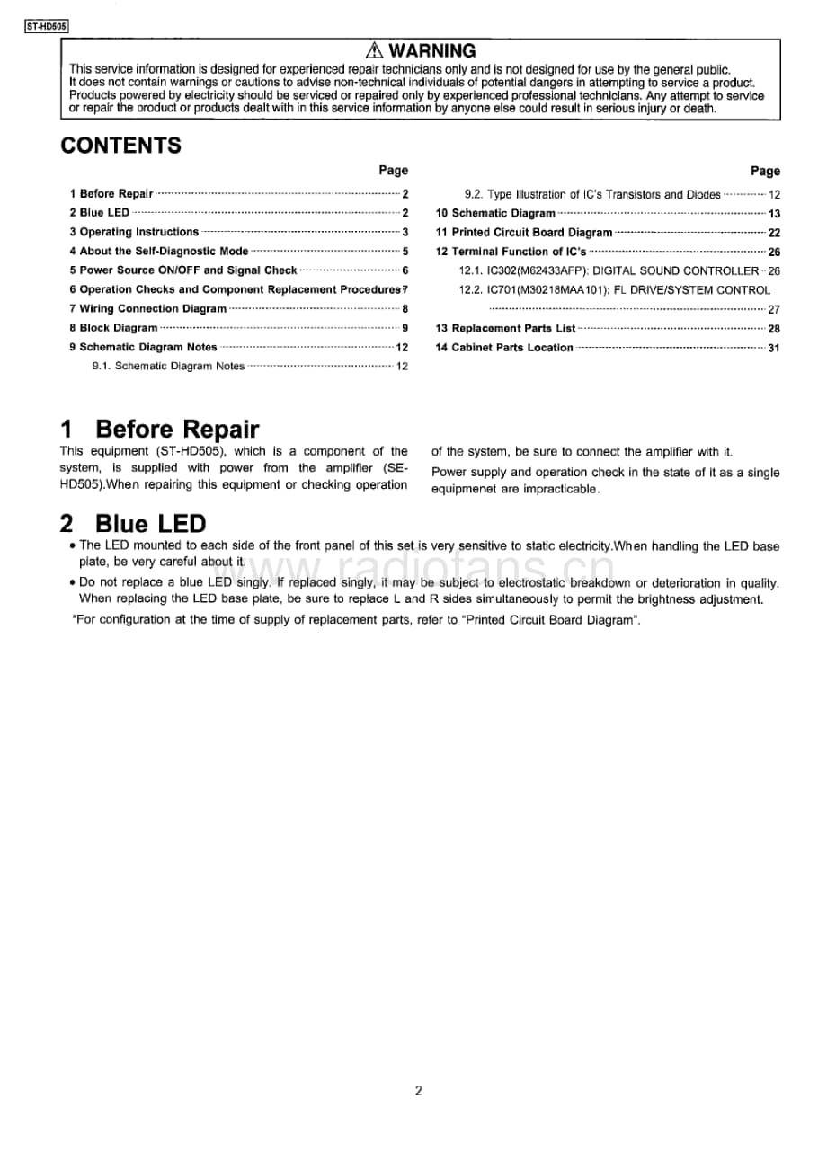 Technics-ST-HD-505-Service-Manual电路原理图.pdf_第2页
