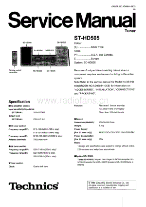 Technics-ST-HD-505-Service-Manual电路原理图.pdf