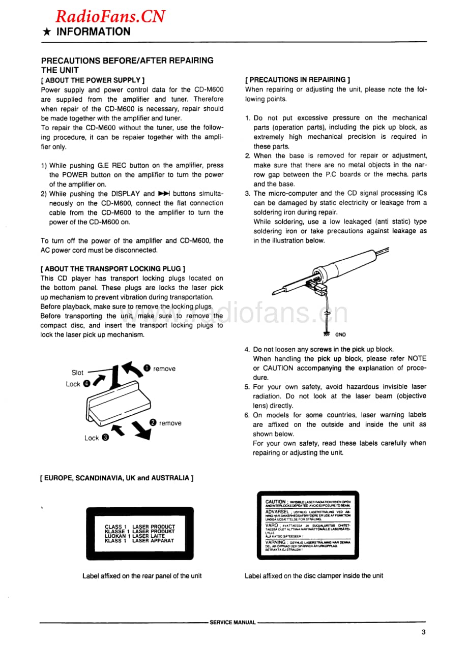 Akai-CDM600-cd-sm维修电路图 手册.pdf_第3页