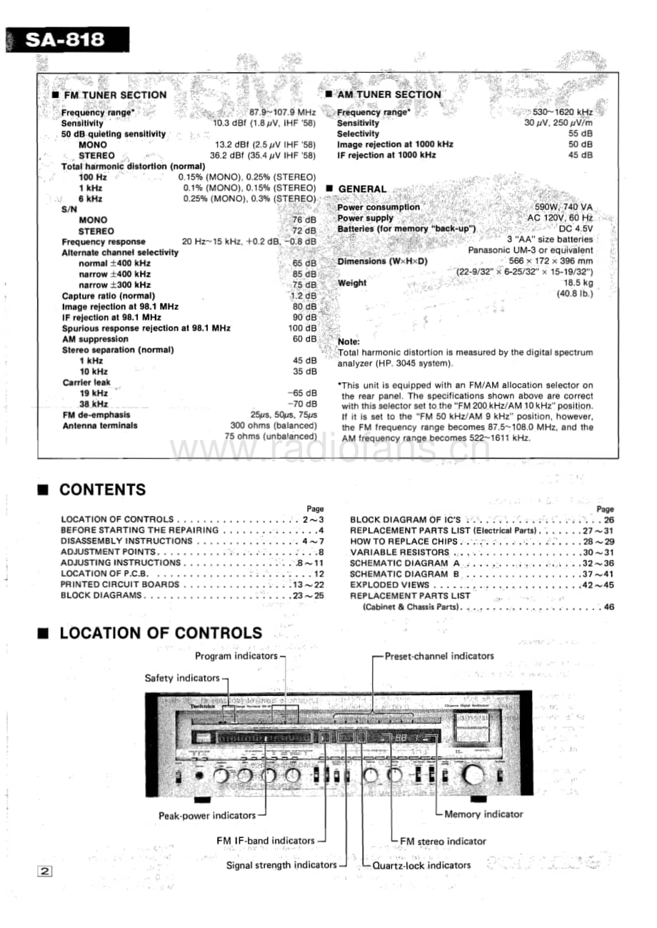 Technics-SA-818-Service-Manual电路原理图.pdf_第2页