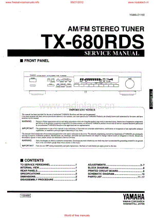 Yamaha-TX-680-RDS-Service-Manual电路原理图.pdf