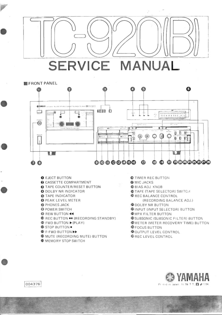 Yamaha-TC-920-B-Service-Manual电路原理图.pdf_第1页