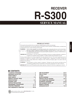 Yamaha-RS-300-Service-Manual电路原理图.pdf