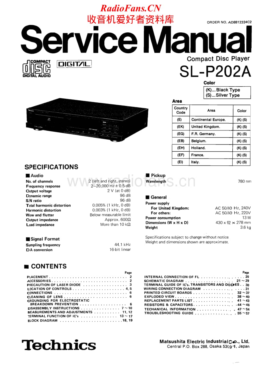 Technics-SLP-202-A-Service-Manual电路原理图.pdf_第1页