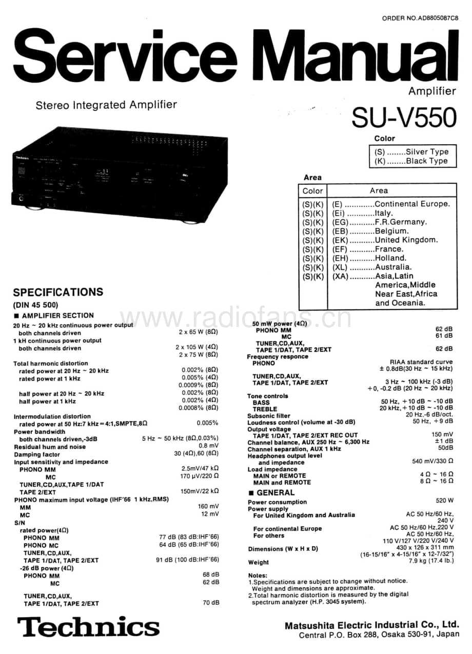Technics-SUV-550-Service-Manual电路原理图.pdf_第1页