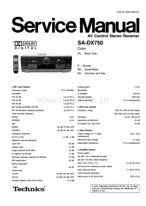 Technics-SADX-750-Service-Manual电路原理图.pdf