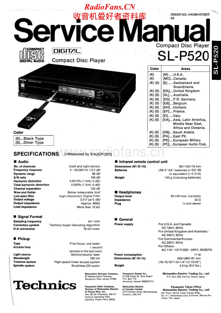 Technics-SLP-520-Service-Manual电路原理图.pdf_第1页
