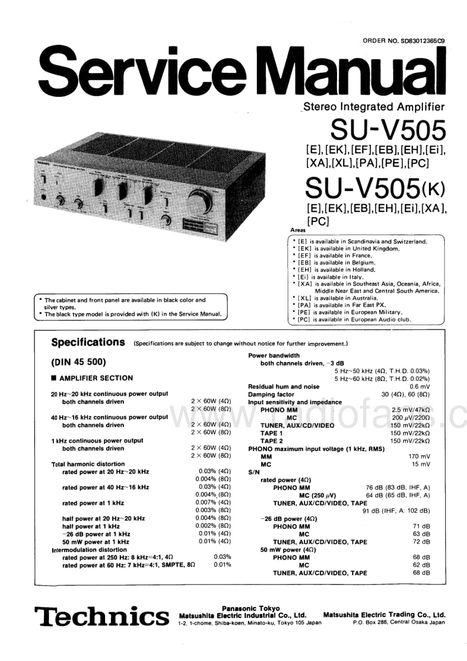 Technics-SUV-505-K-Service-Manual电路原理图.pdf_第1页