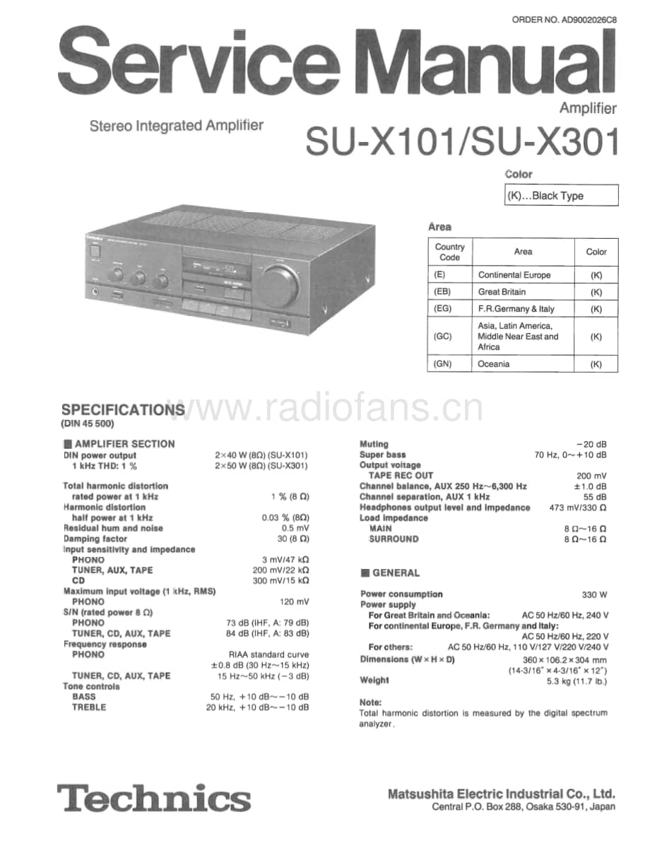 Technics-SUX-101-SUX-301-Service-Manual (1)电路原理图.pdf_第1页