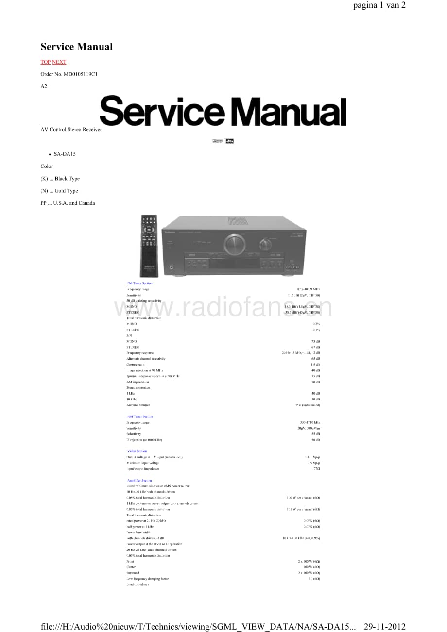 Technics-SADA-15-Service-Manual电路原理图.pdf_第1页