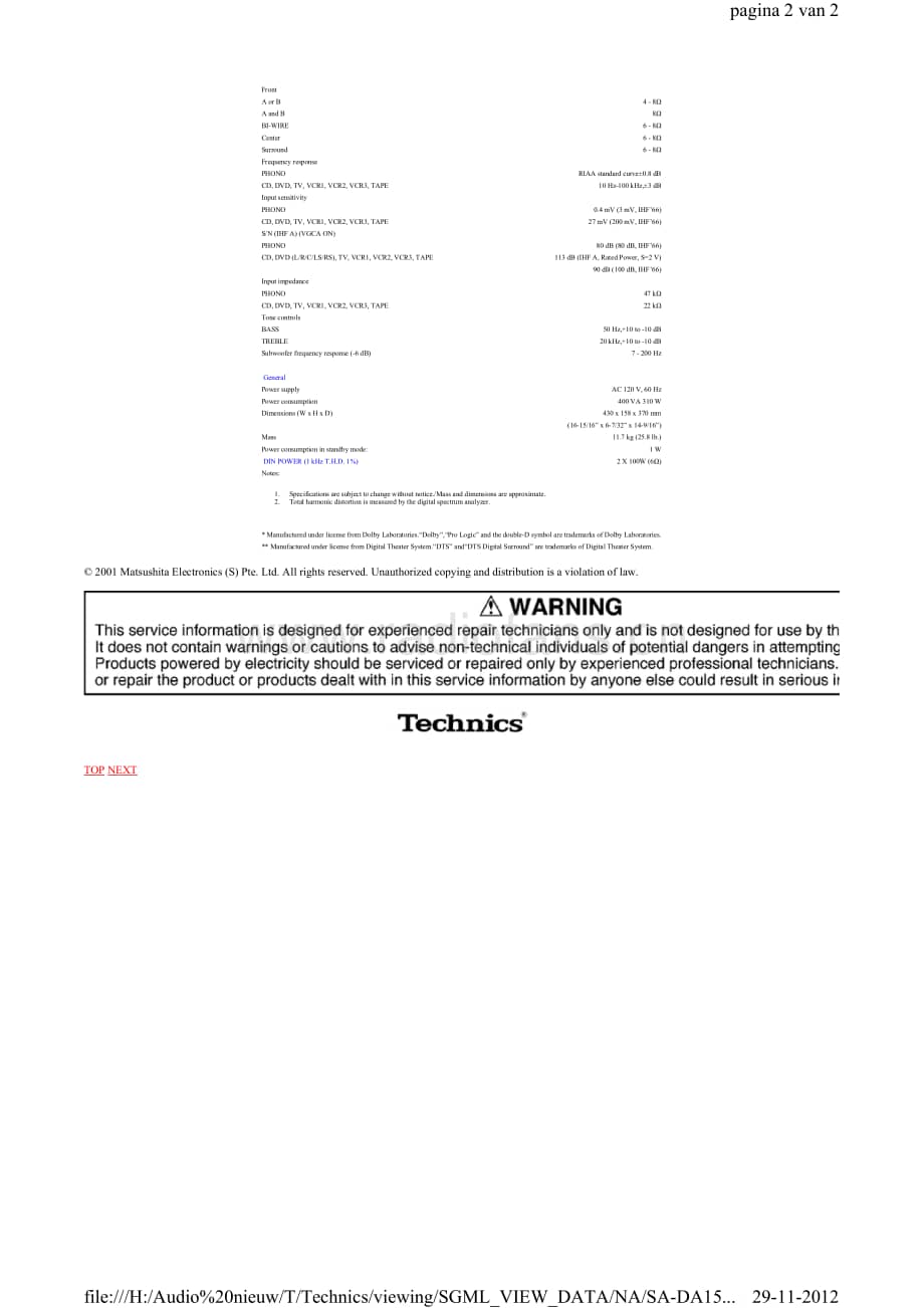 Technics-SADA-15-Service-Manual电路原理图.pdf_第2页