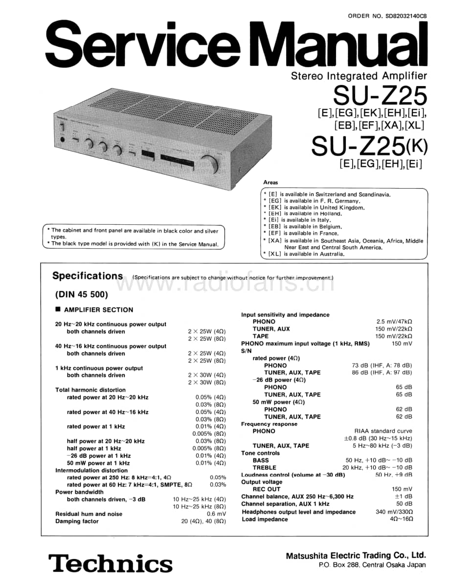 Technics-SUZ-25-Service-Manual电路原理图.pdf_第1页