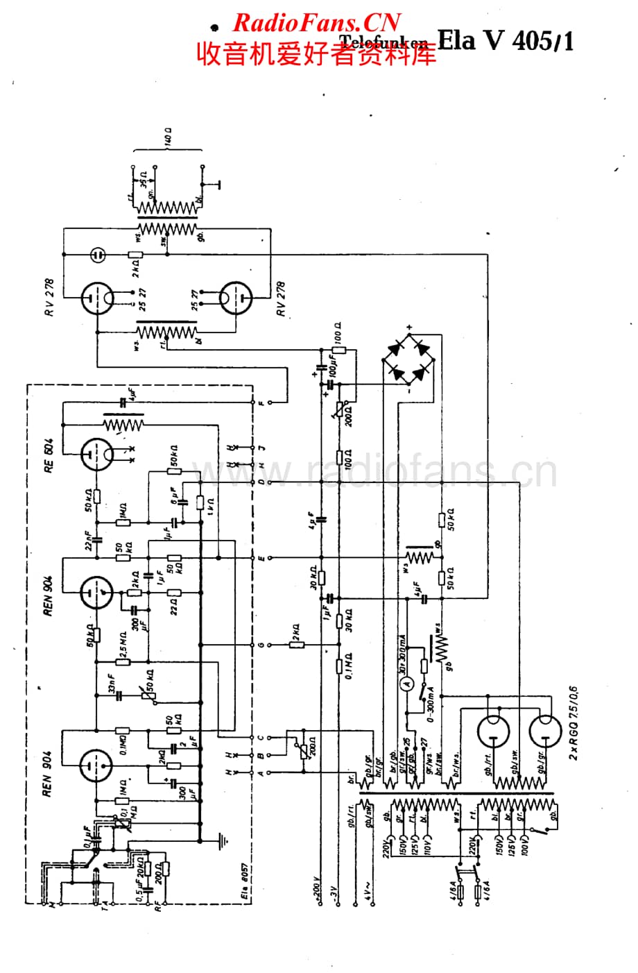 Telefunken-Ela-V405-1-Schematic电路原理图.pdf_第1页