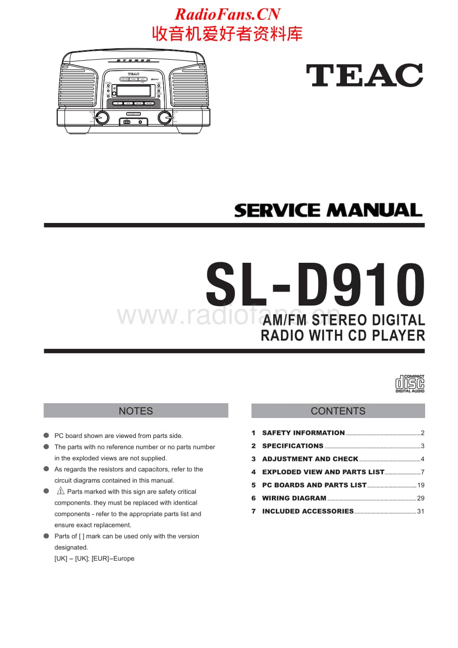 Teac-SL-D910-Service-Manual电路原理图.pdf_第1页
