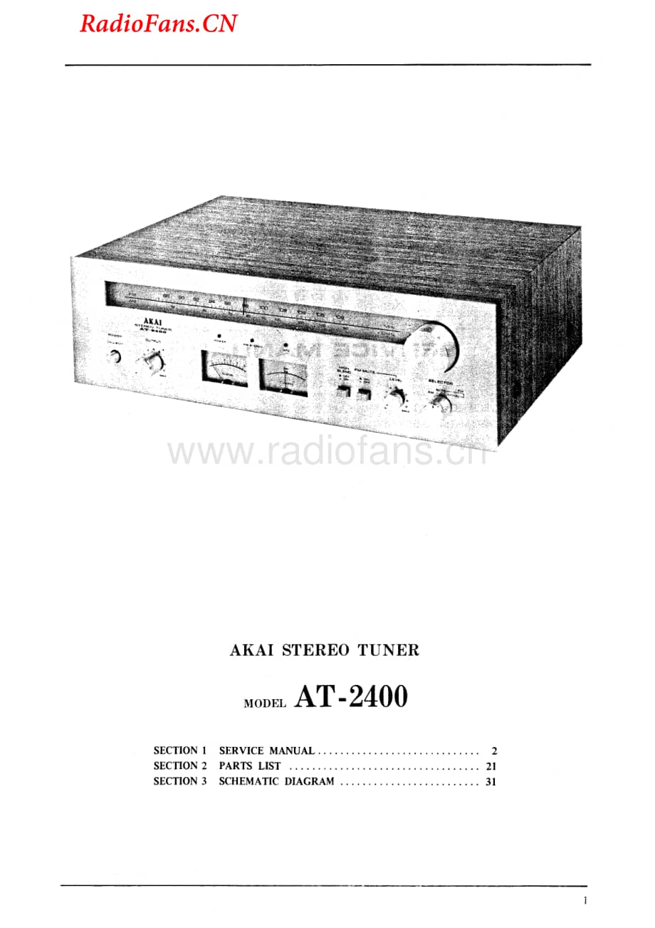 Akai-AT2400-tun-sm维修电路图 手册.pdf_第1页