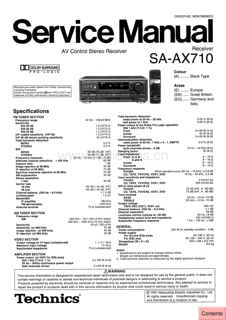 Technics-SAAX-710-Service-Manual电路原理图.pdf_第1页