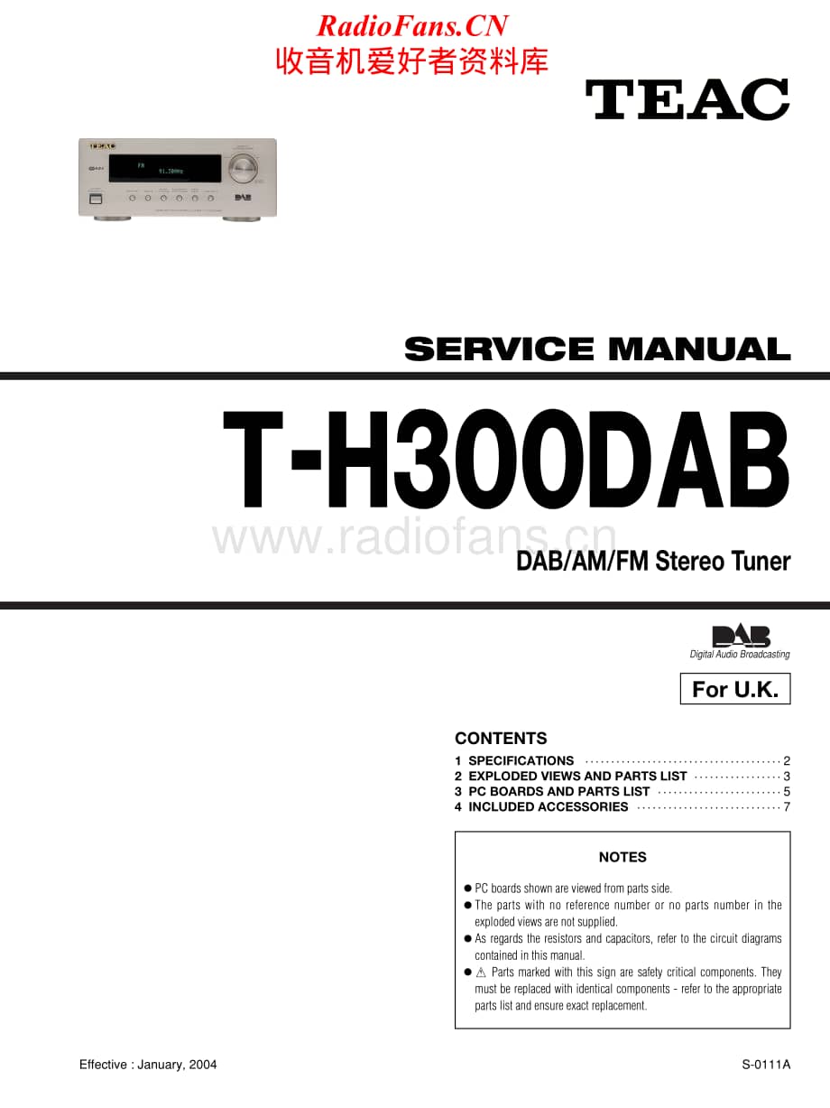 Teac-T-H300DAB-Service-Manual电路原理图.pdf_第1页